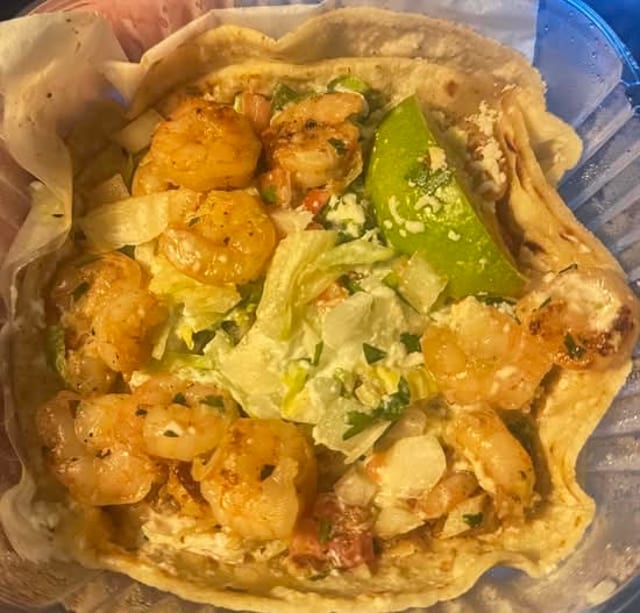 Shrimp Tacos Dorados.
