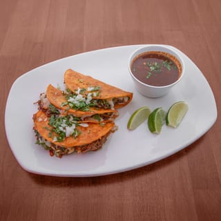 3 Pieces of Birria Quesadillas with Consomme
